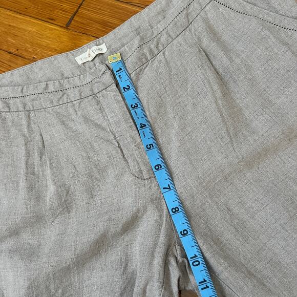 Eileen Fisher Cropped Linen Pants Size M - Picture 8 of 10